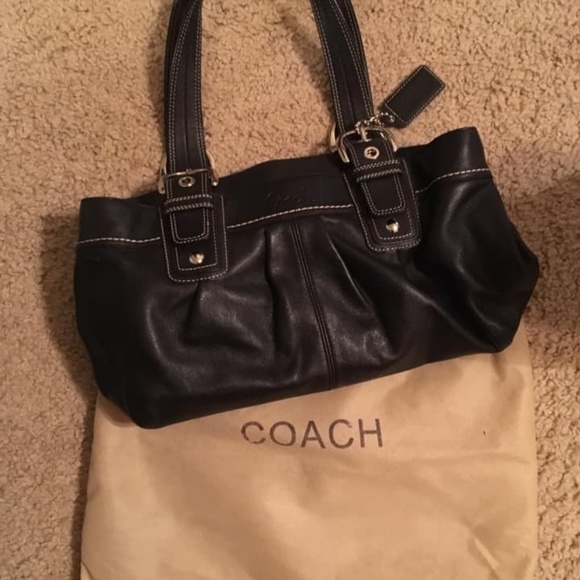 Black Leather Coach Purse - Authentic - Picture 4 of 4